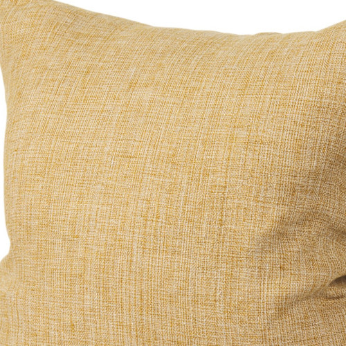 22" Mustard Linen Throw Pillow Cover with Texture - 880016829570