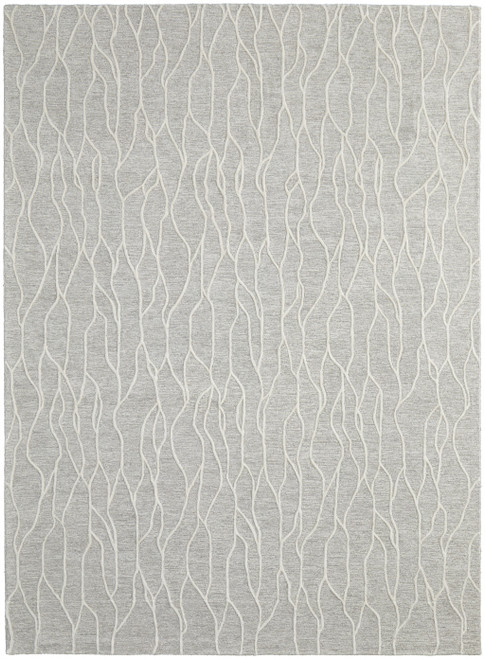 10' X 13' Taupe And Ivory Wool Abstract Tufted Handmade Stain Resistant Area Rug - 606114111870