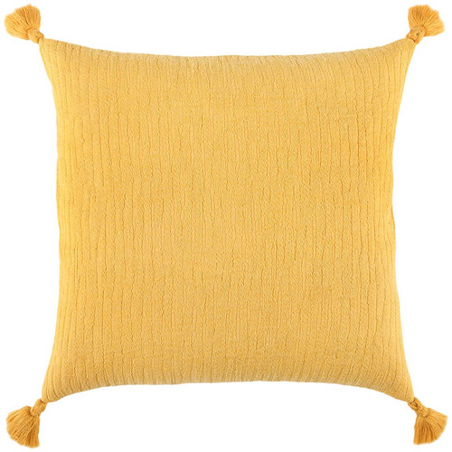 Homeroots Home Decor Gold Solid Tonal Abstract Stripe Throw Pillow, Gold, 20 x 20 Inches