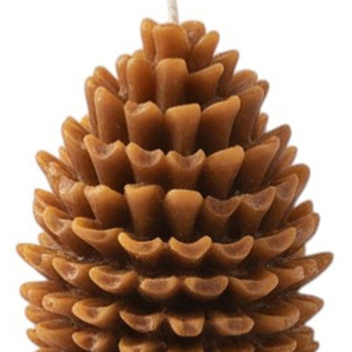 3" Brown Autumn Harvest Scented Dimensional Pinecone Candle - 880024543178