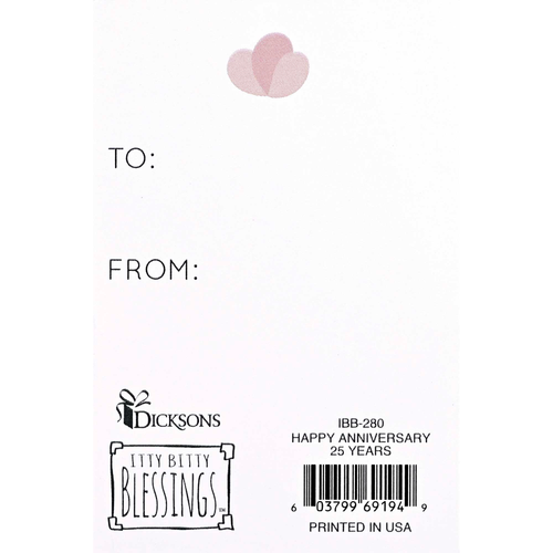 Itty Bitty Card Happy Anniversary 25th - 603799691949