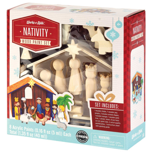 Nativity Wood Paint Set