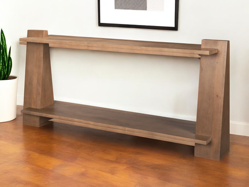 67" Brown Solid Wood Solid Console Table With Shelf - 880016486667