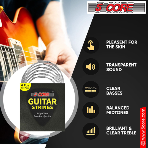 Electric Guitar Strings for 6 String Guitars Nickel Plated Steel Cuerdas Para Guitarra - 810144135519