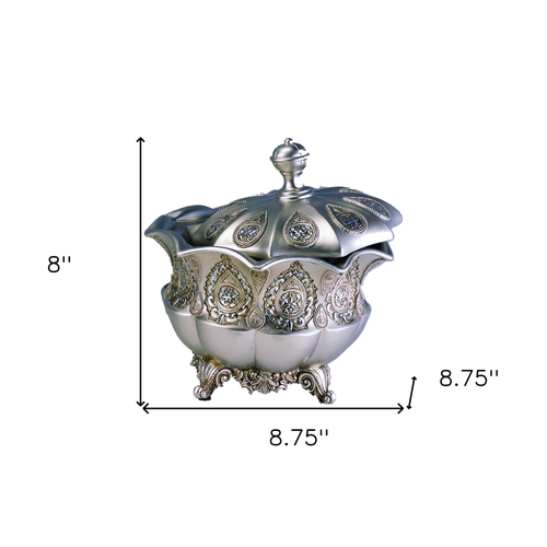 Resin Abstract Scroll Jewelry Box With Lacquer and High-Gloss Finishes - 880016403367