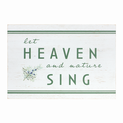 Heaven and Nature Sing Sign 20"L x 14"H Wood - 746427830836