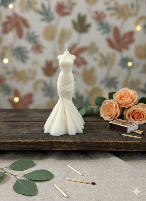 4" Ivory Unscented Dimensional Form Candle - 880024598635