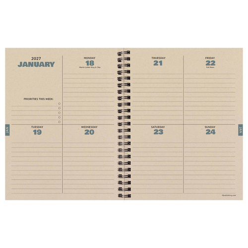 July 2026 - June 2027 Green Forest Weekly Monthly Planner - 619344386772