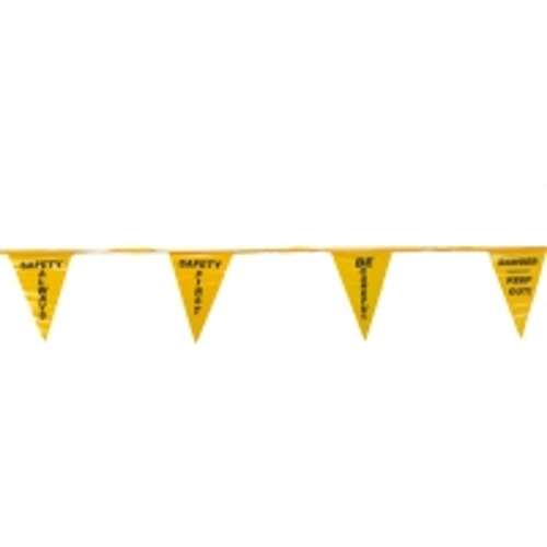 Printed Pennant Banner Flags, 60', Yello - 764083590642