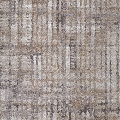 9' X 12' Brown Tan And Ivory Abstract Distressed Area Rug - 880016883589
