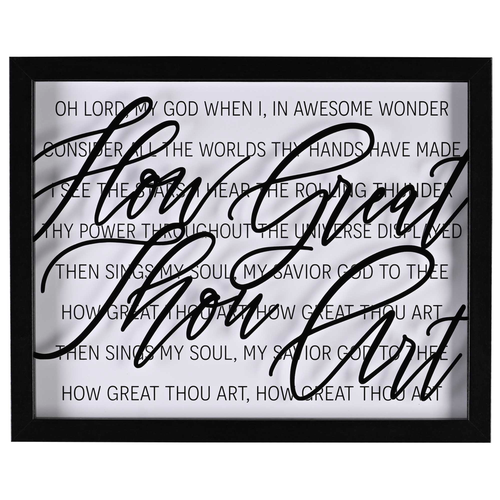 Framed Wall Art How Great Thou Art Text - 603799705561