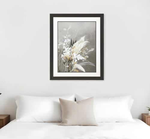 Light Leaves II Brown Framed Print Wall Art - 608219070267