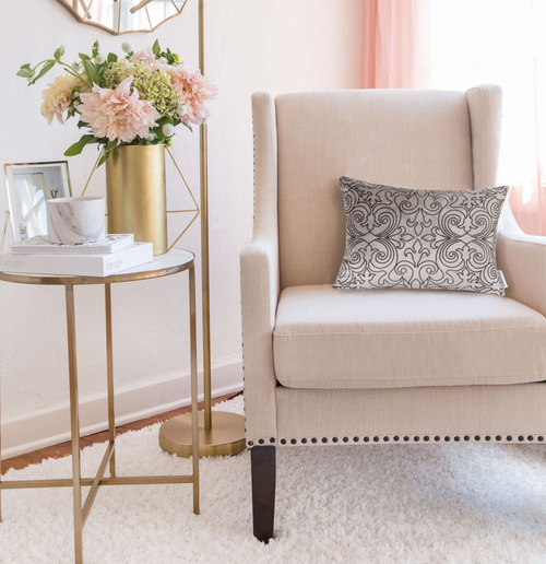 Parkland Collection Senza Champagne Throw Pillow - 025773004123