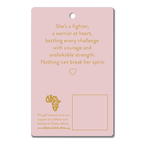Heart Stone Pink Card Strength Courage - 667665540175