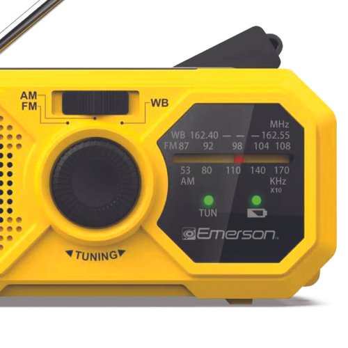 Emerson Emergency AM / FM Radio with Weather Band and Power Bank - 840005018569