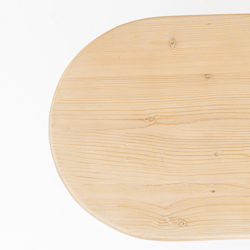 22" Natural Solid Wood Oval Sled End Table - 608219195120