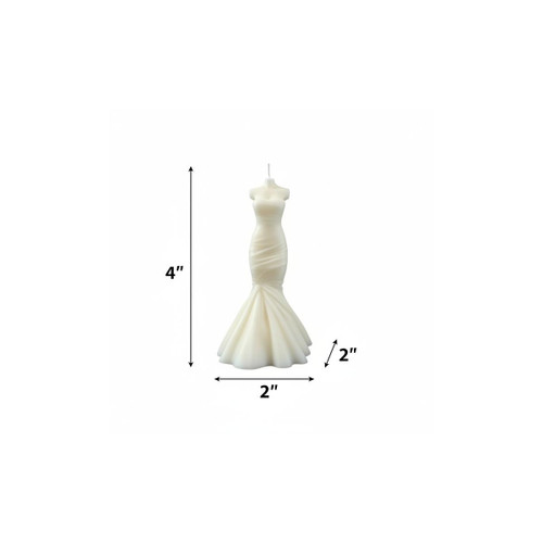 4" Ivory Lavender And Sage Scented Dimensional Form Candle - 880024701752