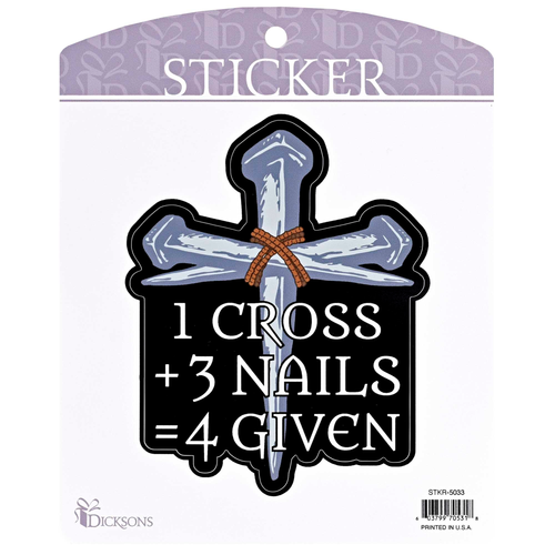 Sticker 1 Cross 3 Nails 4 Given - 603799705318