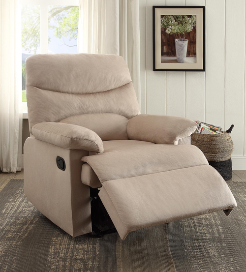 Light Microfiber Manual Recliner - 606114612742