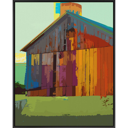 Country Barn Black Floater Frame Print Wall Art - 608219331290
