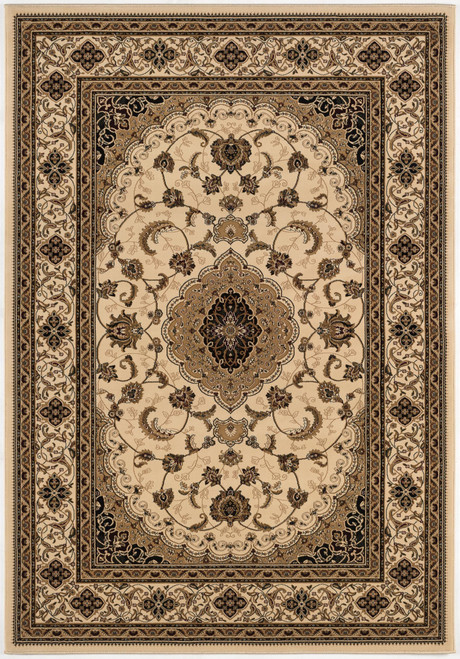 10' X 13' Cream Oriental Washable Non Skid Area Rug - 606114731665