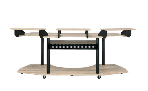 83" Natural and Black Music Recording Studio Desk - 606114864073