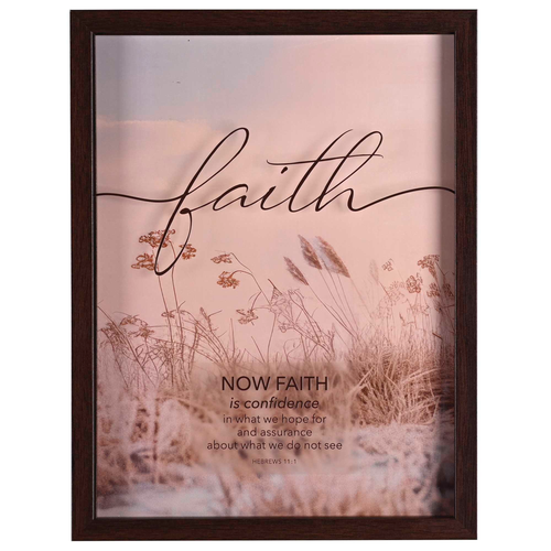 Framed Wall Art Now Faith Is Confidence - 603799705707