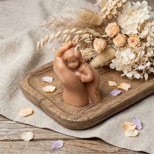 3" Bronze Unscented Baby Dimensional Candle - 880024888712