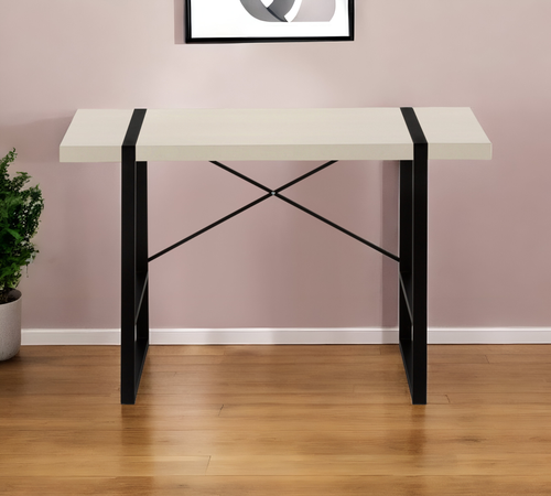 49" Taupe and Black Computer Desk - 606114856146