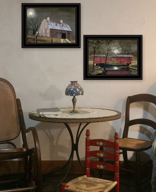 Midnight Moon Black Framed Print Wall Art - 608219173210
