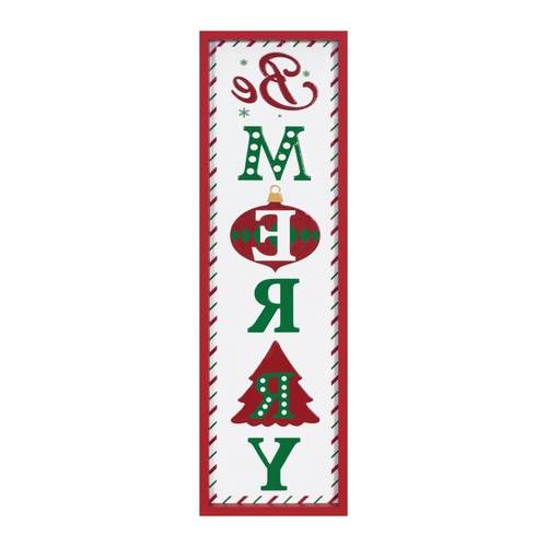 Christmas Be Merry Iron Hanging Wall Decor - 880016707502
