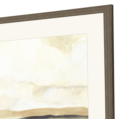 Set Of Two Slate Horizon I Gray Framed Print Wall Art - 608219304072