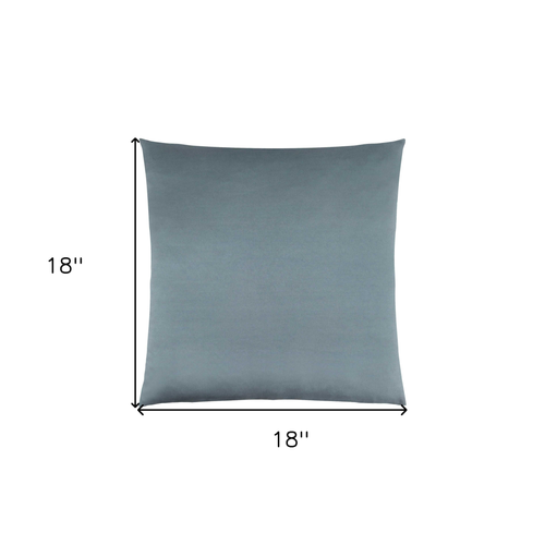 18" X 18" Blue Polyester Zippered Pillow - 606114774846