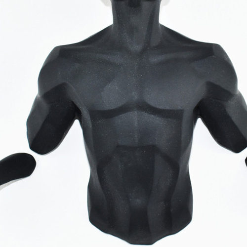 6" X 4" Black Resin Bursting Man Hanging Dimensional Sculpture - 880016680126