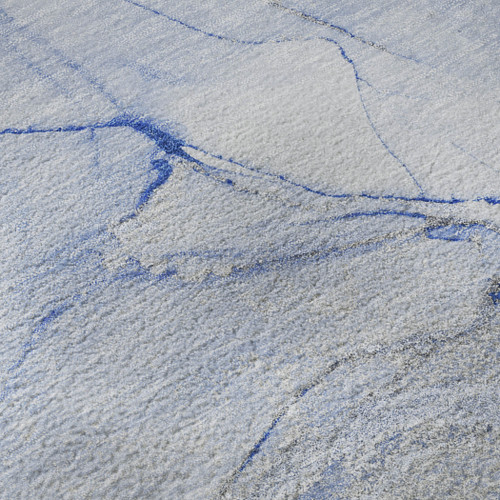 3' X 5' Blue And Ivory Abstract Washable Area Rug With UV Protection - 880024712543