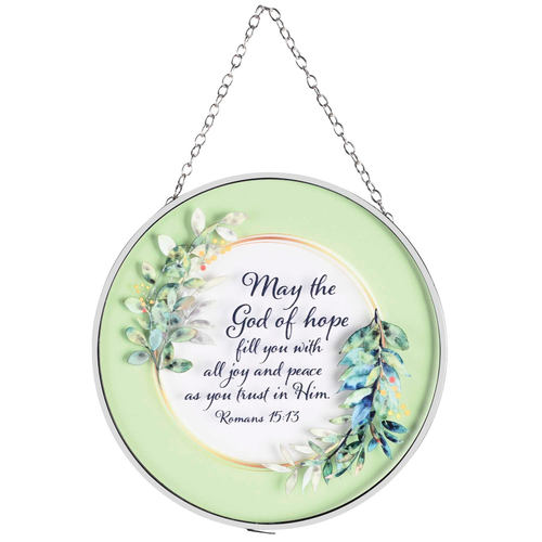 Suncatcher Green Floral The God Of Hope - 603799674072