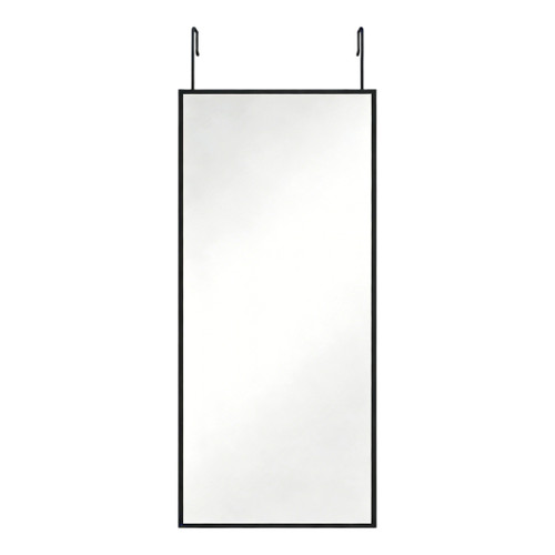 47" Black Aluminum Over the Door Framed Accent Mirror - 880024889894