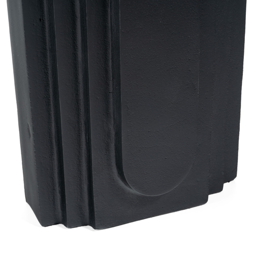 12" Black Geometric Aluminum Table Vase - 608219148843
