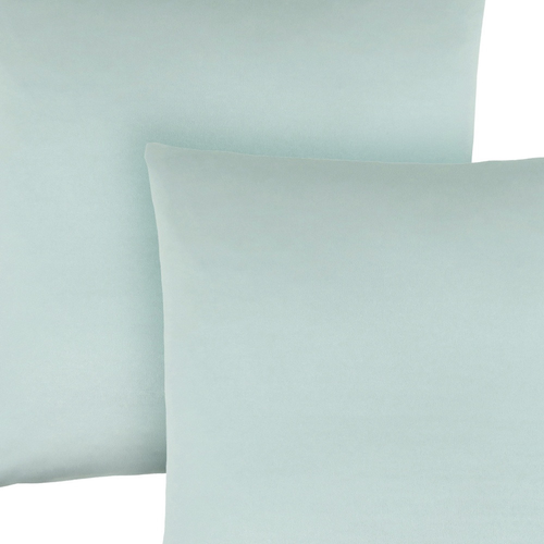 Set of Two 18" Mint Green Satin Throw Pillows - 608219106980