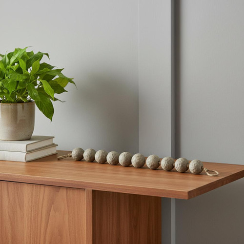 3" Beige Paper Sphere Tabletop Sculpture - 880024723105