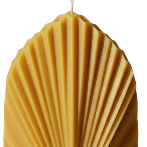6" Gold Lavender And Sage Scented Dimensional Palm Leaf Candle - 880024896250