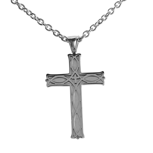 CELTIC BUD CROSS 24IN CHAIN - 603799645034