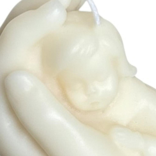 3" Ivory Black Ice Scented Baby Dimensional Candle - 880024745374
