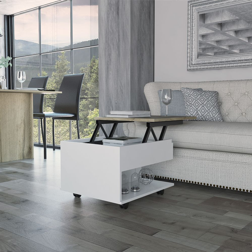 Romano Lift Top Coffee Table, Casters, One Shelf - 880864541693