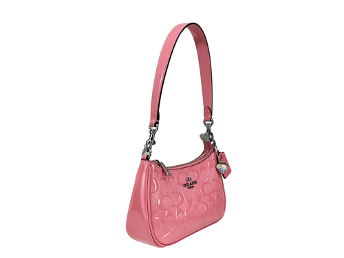 Coach Teri Mini Patent leather Heart Charm Crossbody Bag - 198685104950
