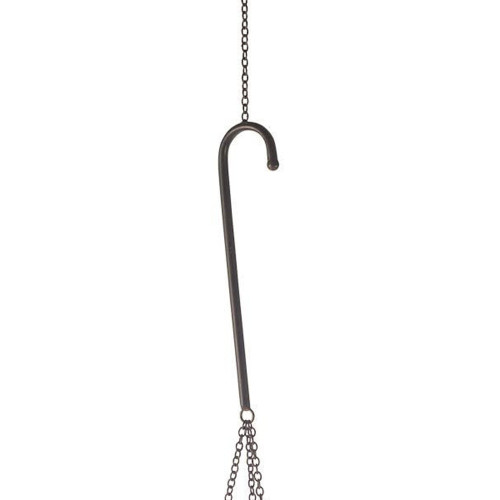42" Black Distressed Woven Metal Lantern Candle Holder - 880024776873