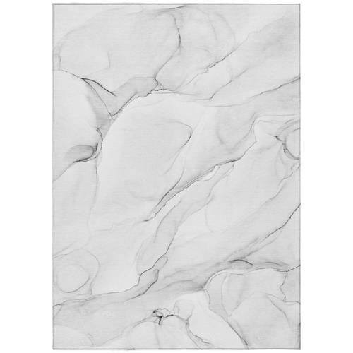 10' X 14' Gray Abstract Washable Non Skid Indoor Outdoor Area Rug