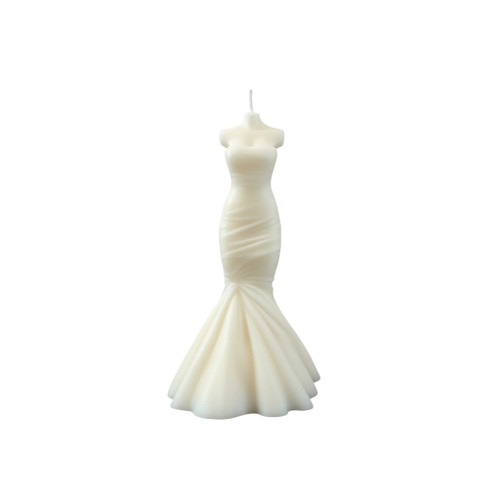 4" Ivory Sandalwood Scented Dimensional Form Candle - 880016730531