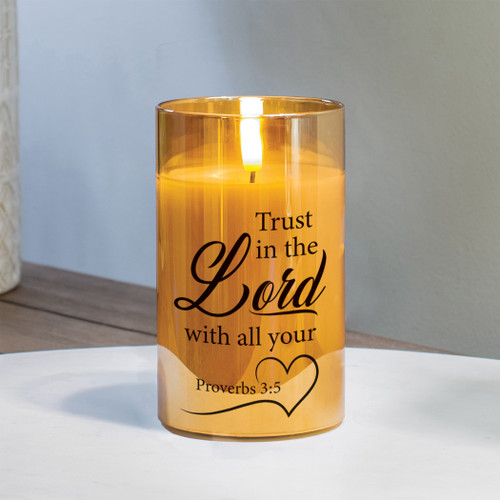 LED Candle Trust The Prov.3:5 5in Gold