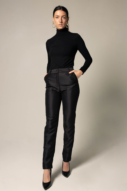 Elegant Skinny Pants in Black - 196704618754